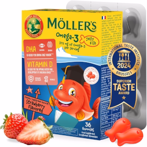 Möller’s Omega-3 Gelee-Fische Erdbeere für Kinder Möller’s Omega-3 Gelee-Fische Erdbeere für Kinder